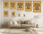 Wild Hearts Run Free Western Sign Print