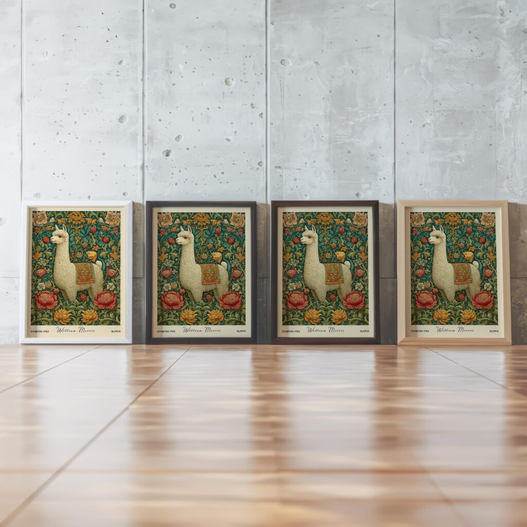William Morris Alpaca Art Print
