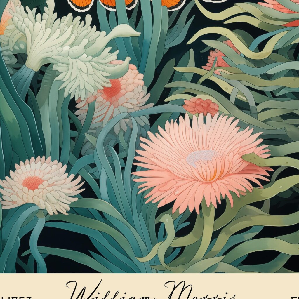 William Morris Clownfish & Turtle Print Set