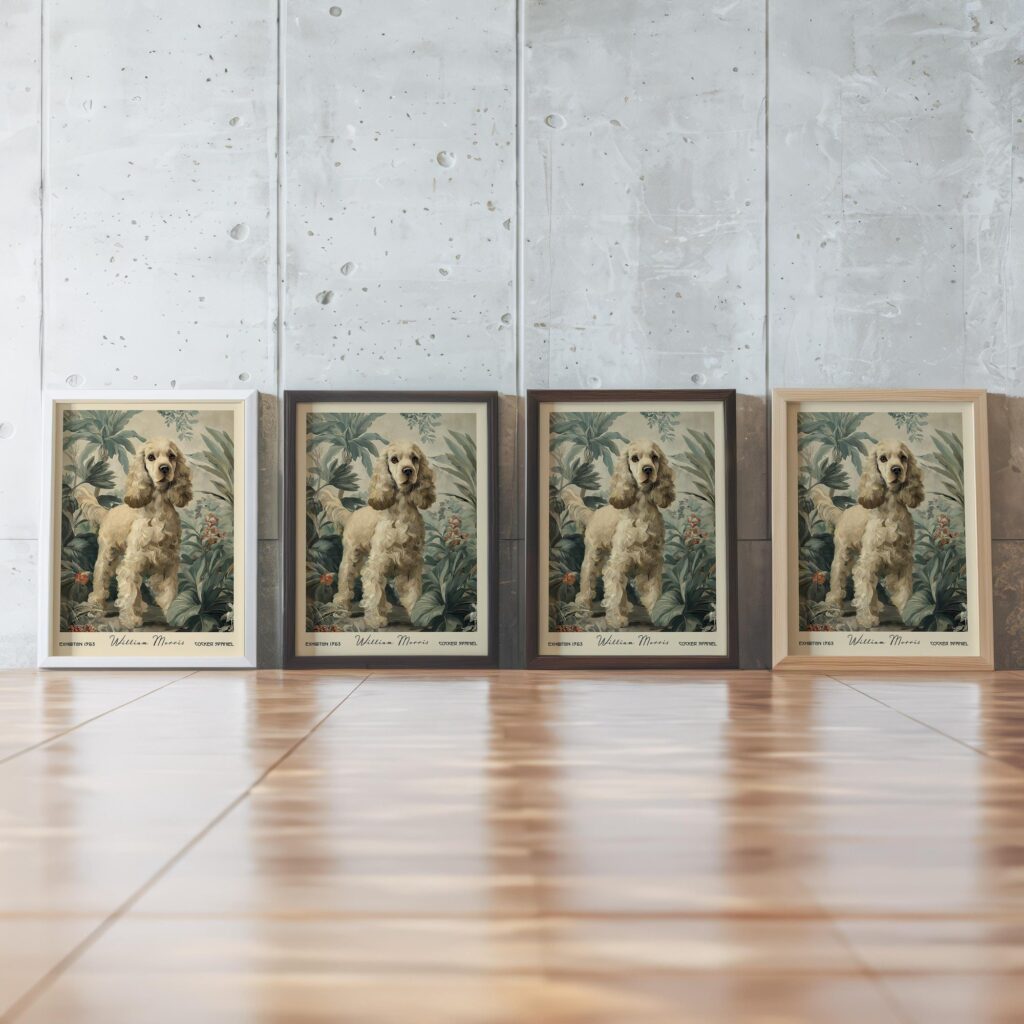 William Morris Cocker Spaniel Art Print
