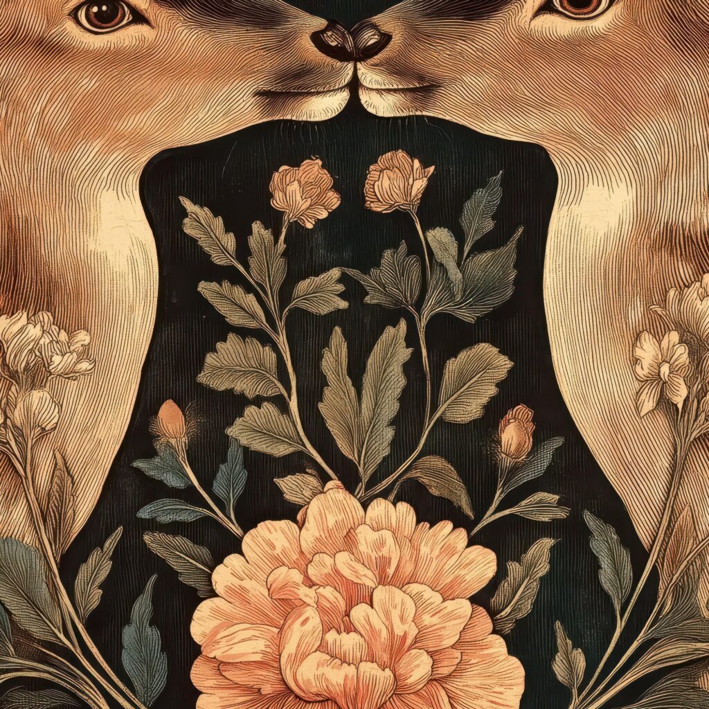 William Morris Deer Floral Print