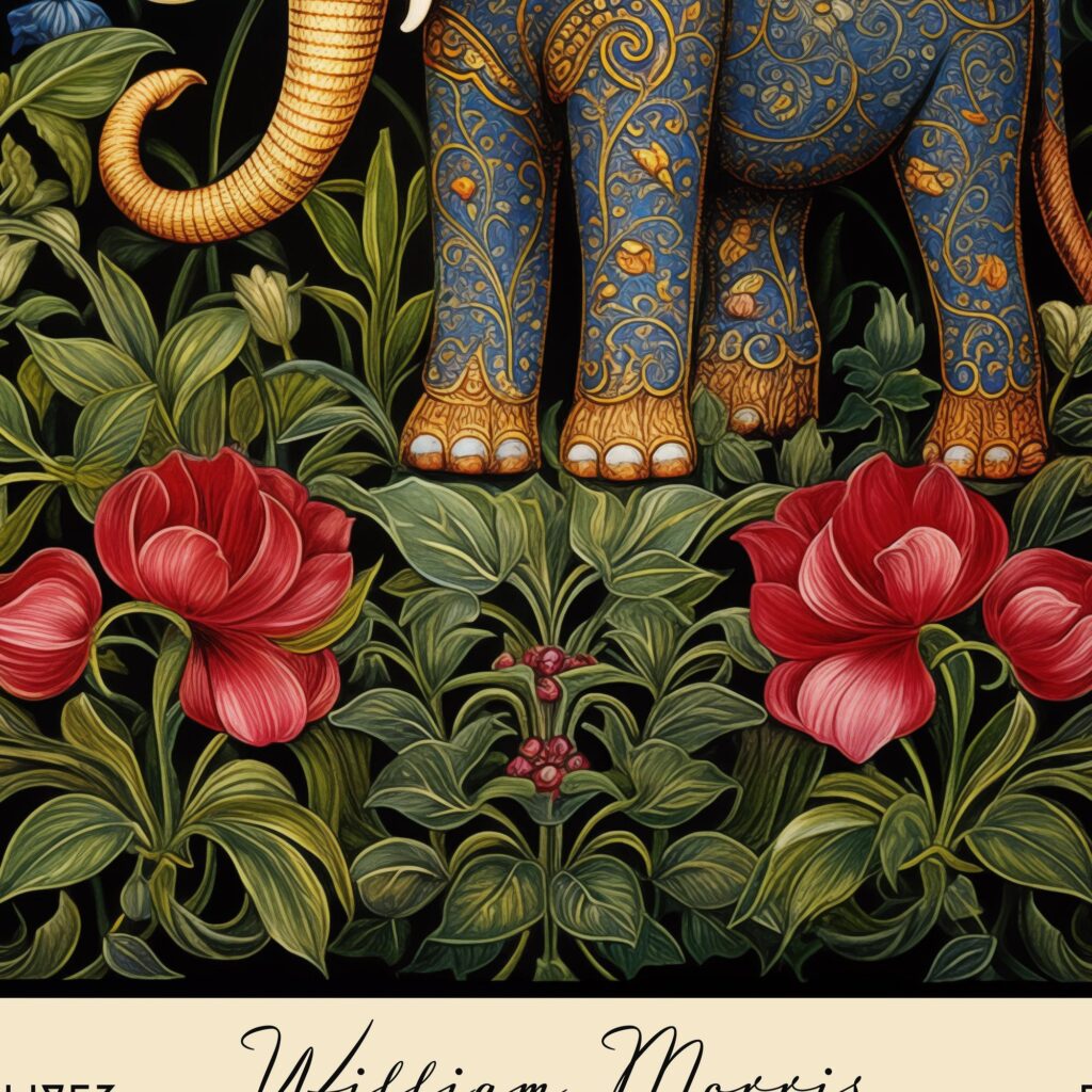 William Morris Elephant Art Print