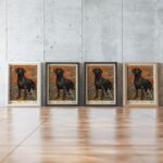 William Morris Inspired Labrador Art Print