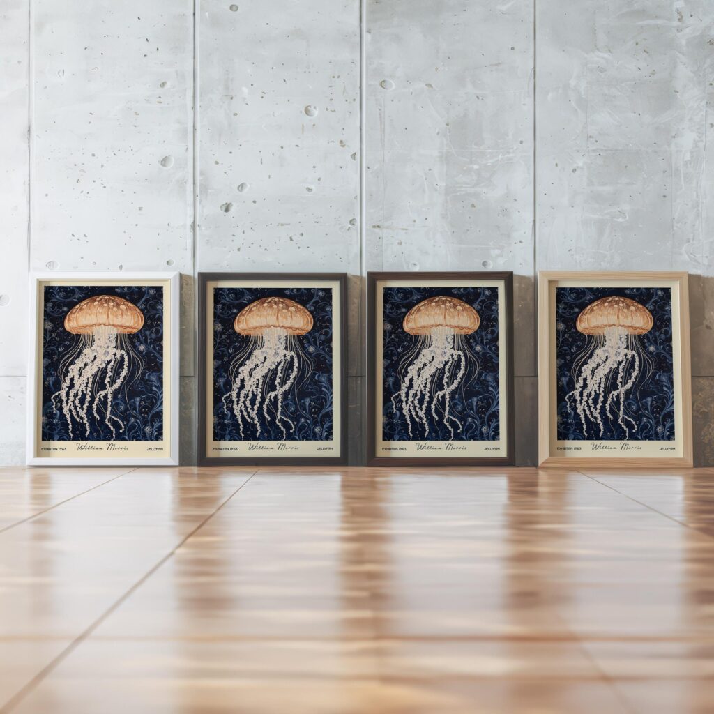 William Morris Jellyfish Poster