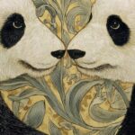William Morris Panda Botanical Print
