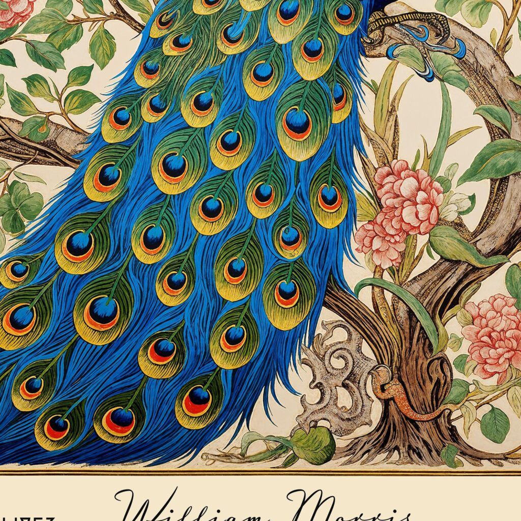 William Morris Peacock Art Print