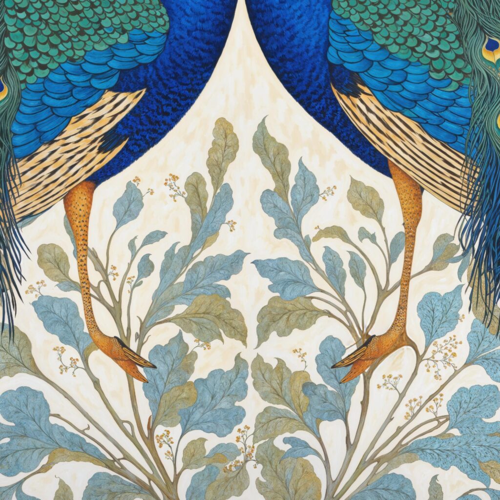 William Morris Peacock Poster