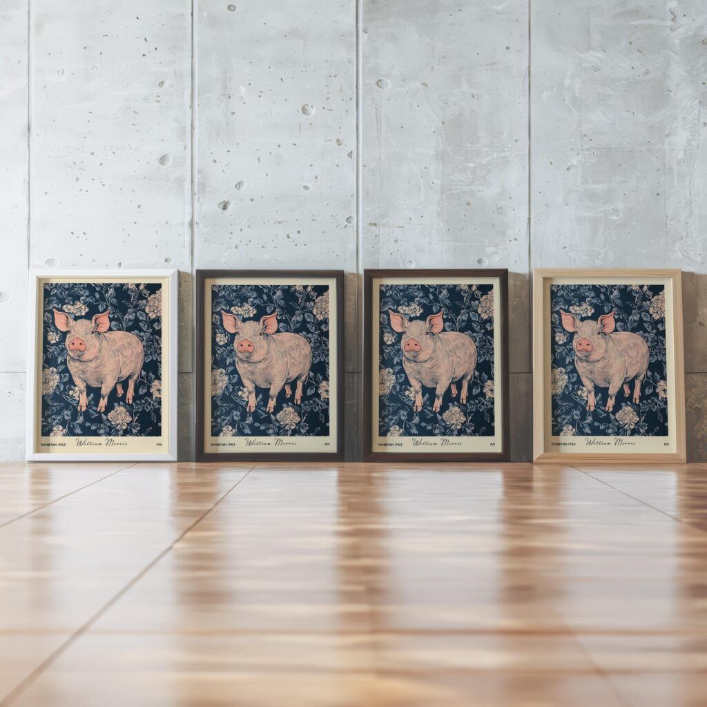 William Morris Pig Art Print
