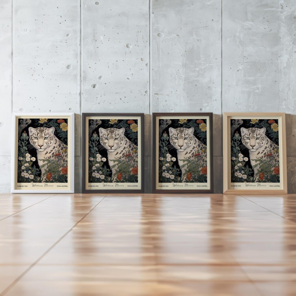 William Morris Snow Leopard Art Print