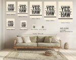 Yeehaw Typography Farmhouse Print