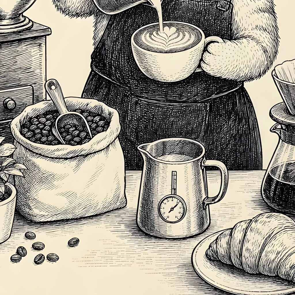 Barista Cat Print