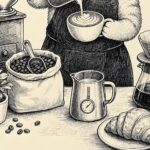 Barista Cat Print