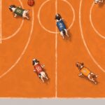 Basketball Dogs Print