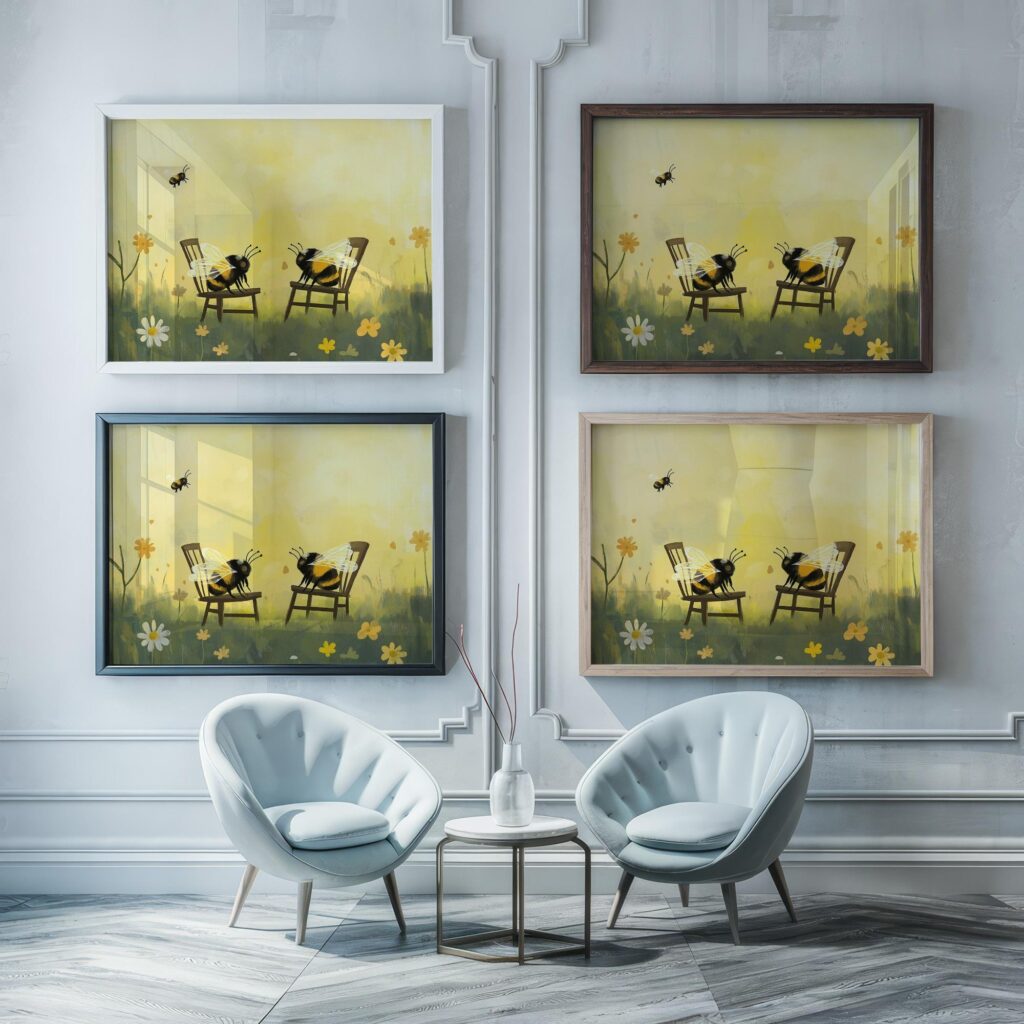 Bee Garden Chat Art Print