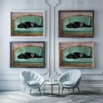 Black Cat Champagne Poster
