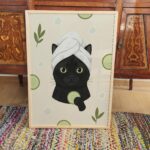 Black Cat Spa Day Print