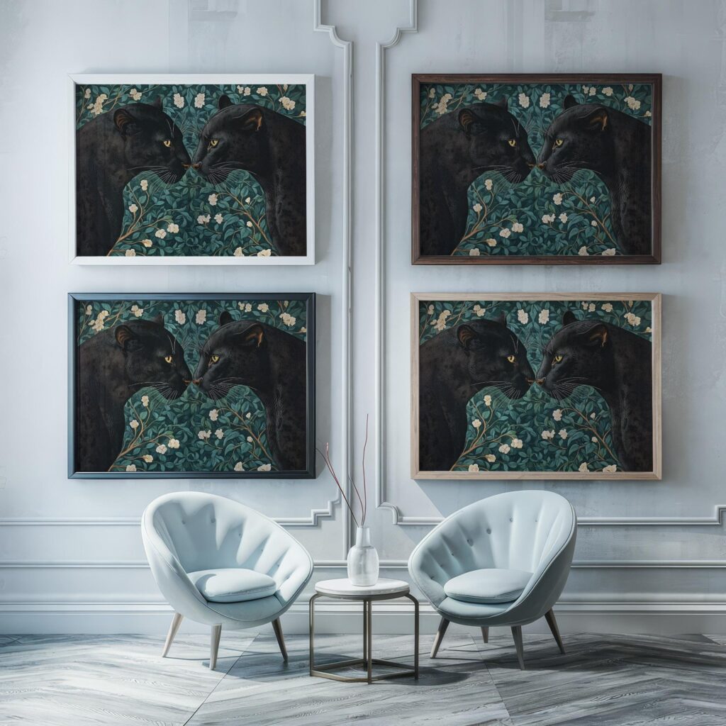 Black Panther Botanical Art Print