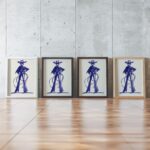 Blue Cowgirl Poster Set of 3