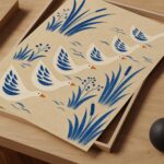 Blue Folk Goose Print