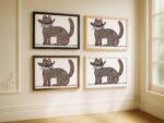Boho Western Cat Print