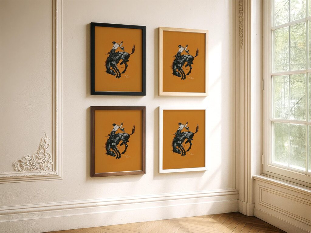 Bucking Bronco Print