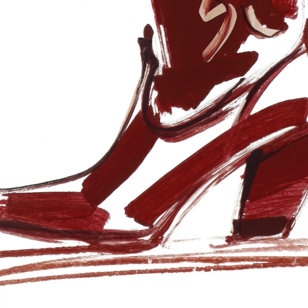 Burgundy Cowgirl Silhouette Art Prints
