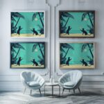 Cats Beach Volleyball Print