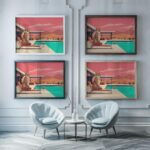 Cheetah Poolside Art Print