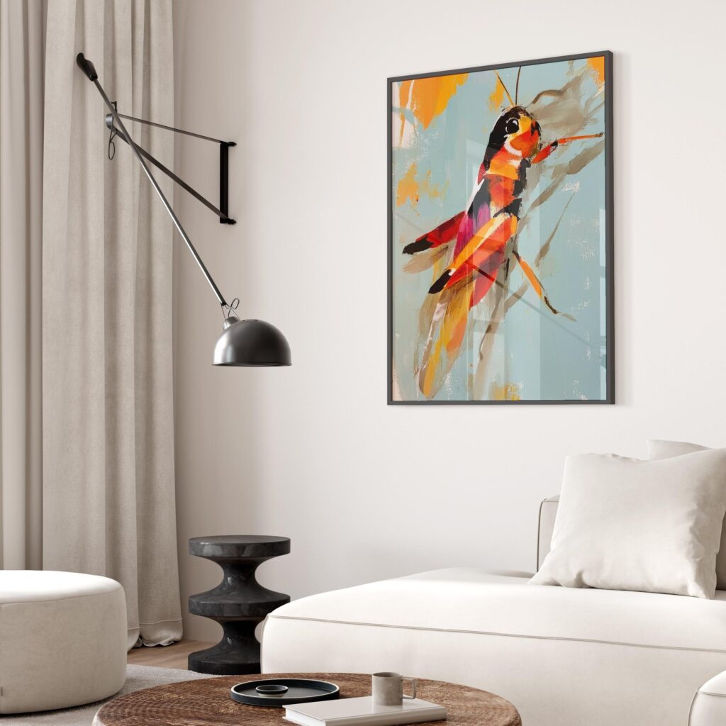 Colorful Grasshopper Print
