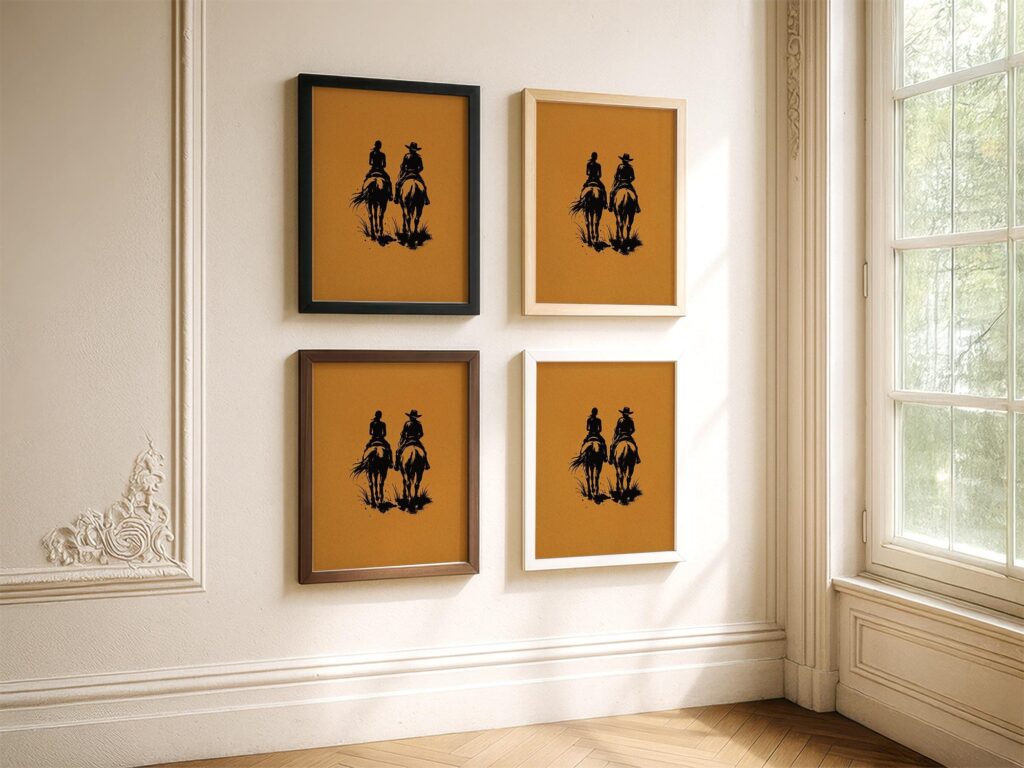 Cowboy And Cowgirl Wall Art