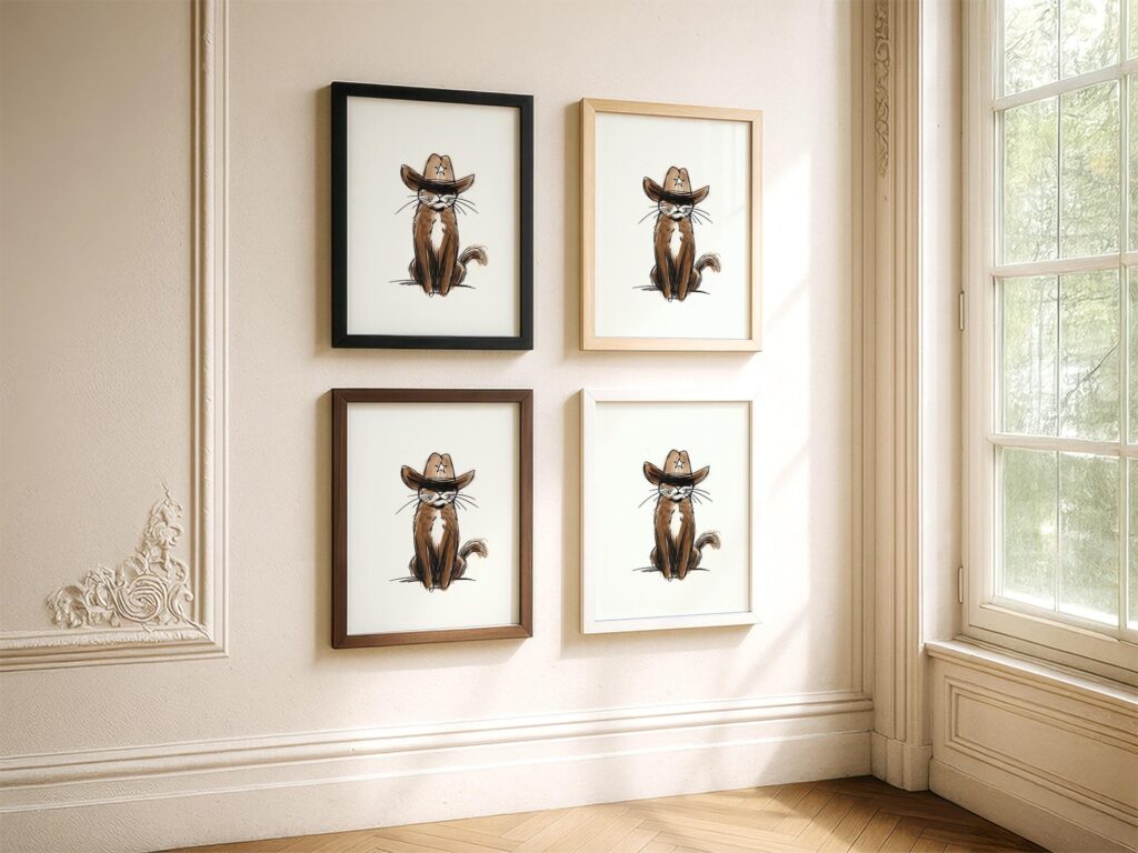 Cowboy Cat Sheriff Print
