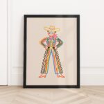 Cowboy Cowgirl Print Set