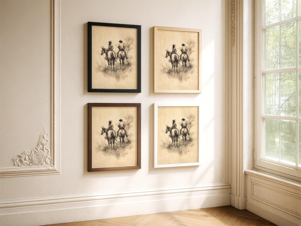 Cowboy Cowgirl Wall Art
