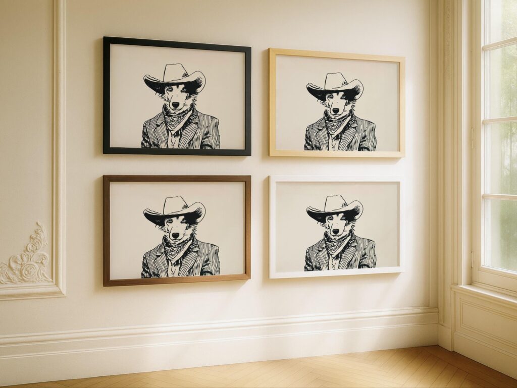 Cowboy Dog Art Print