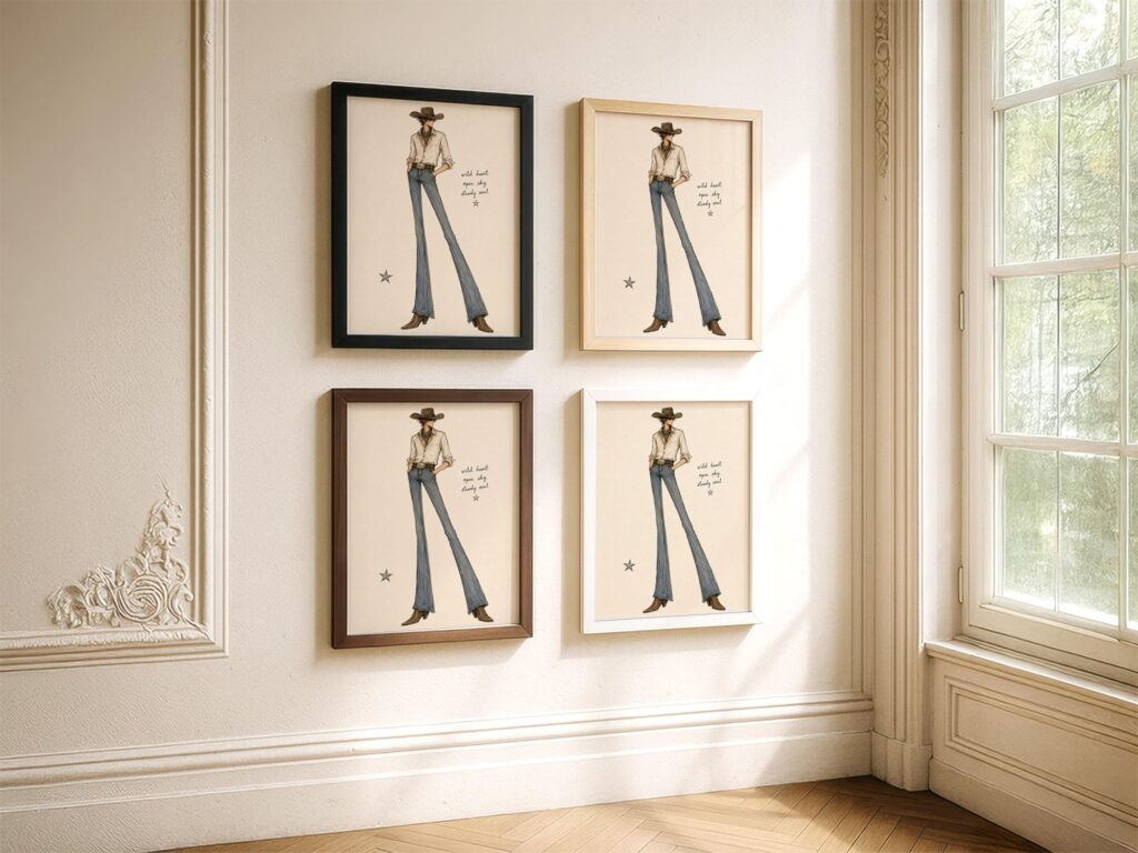 Cowboy Fashion Print