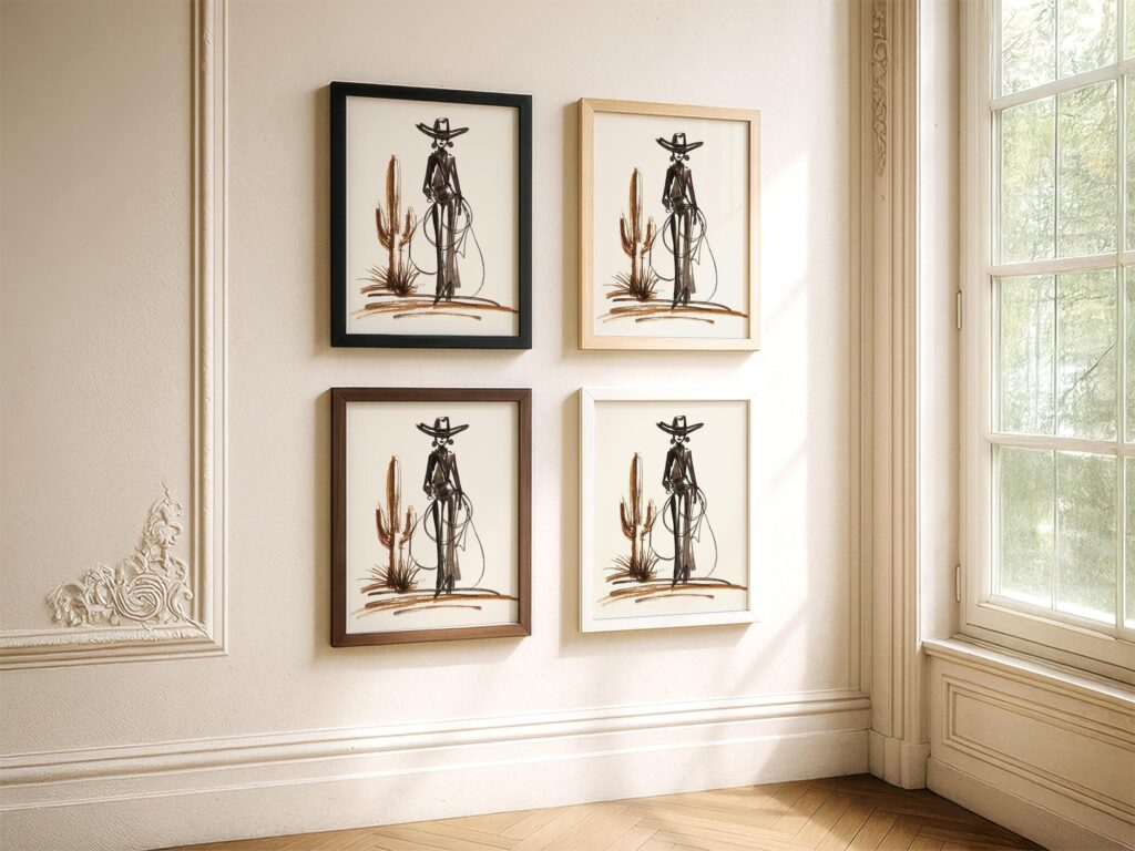 Cowgirl Desert Wall Art