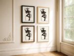 Cowgirl Lasso Silhouette Modern Western Art Print