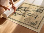 Cowgirl Leaning on Her Horse in the Desert Print