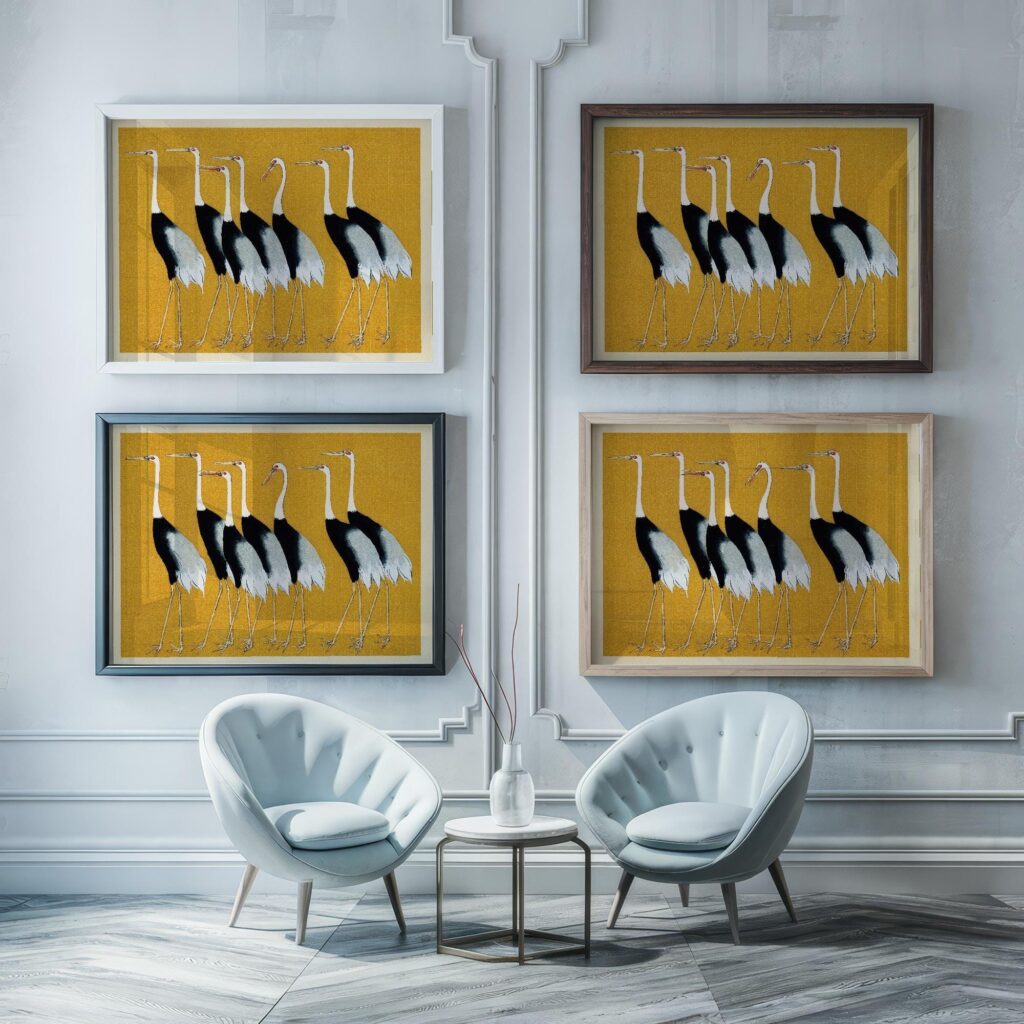 Crane Birds Wall Art