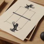 Dogs Playing Ping Pong Print