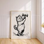Fitness Cat Print