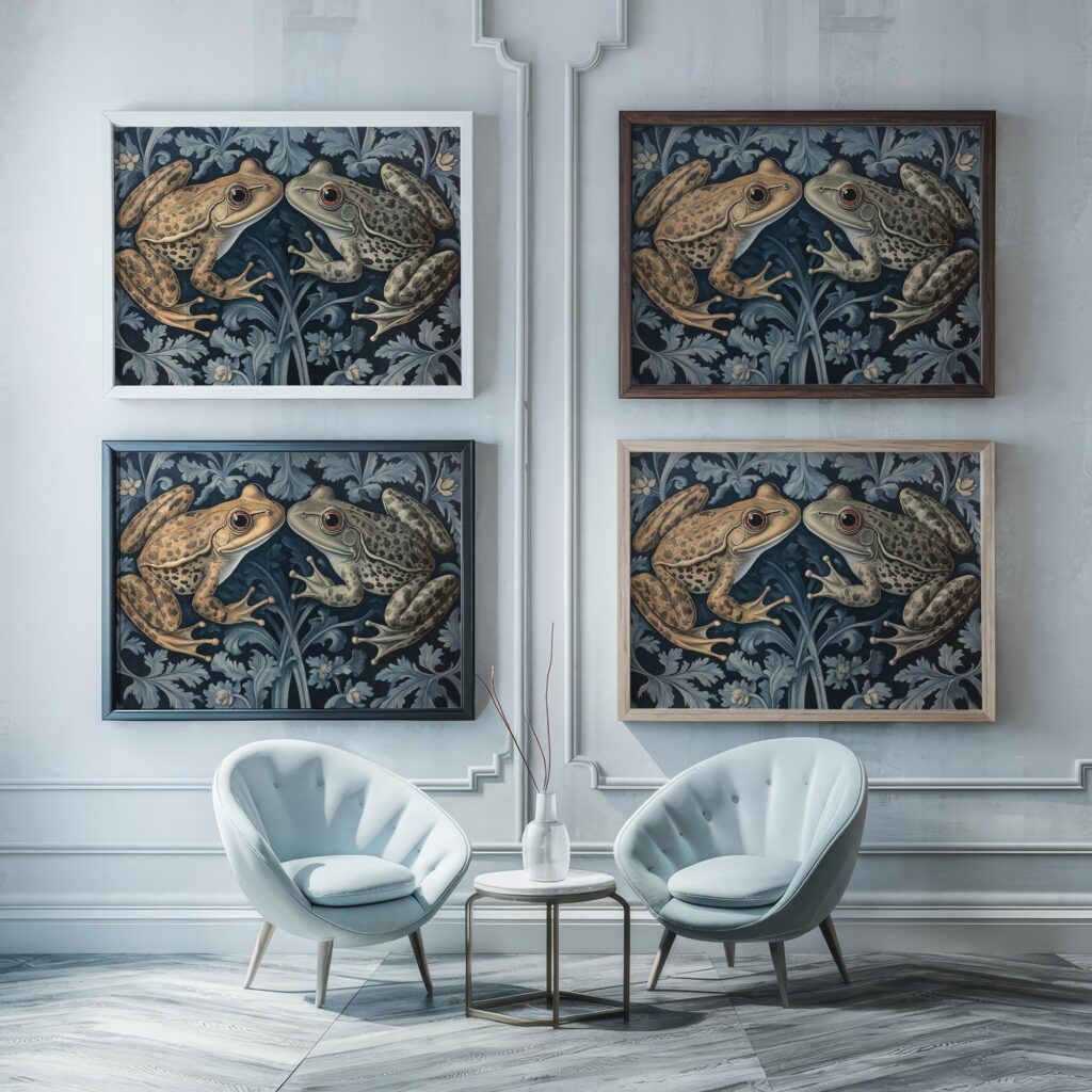 Frogs Botanical Print