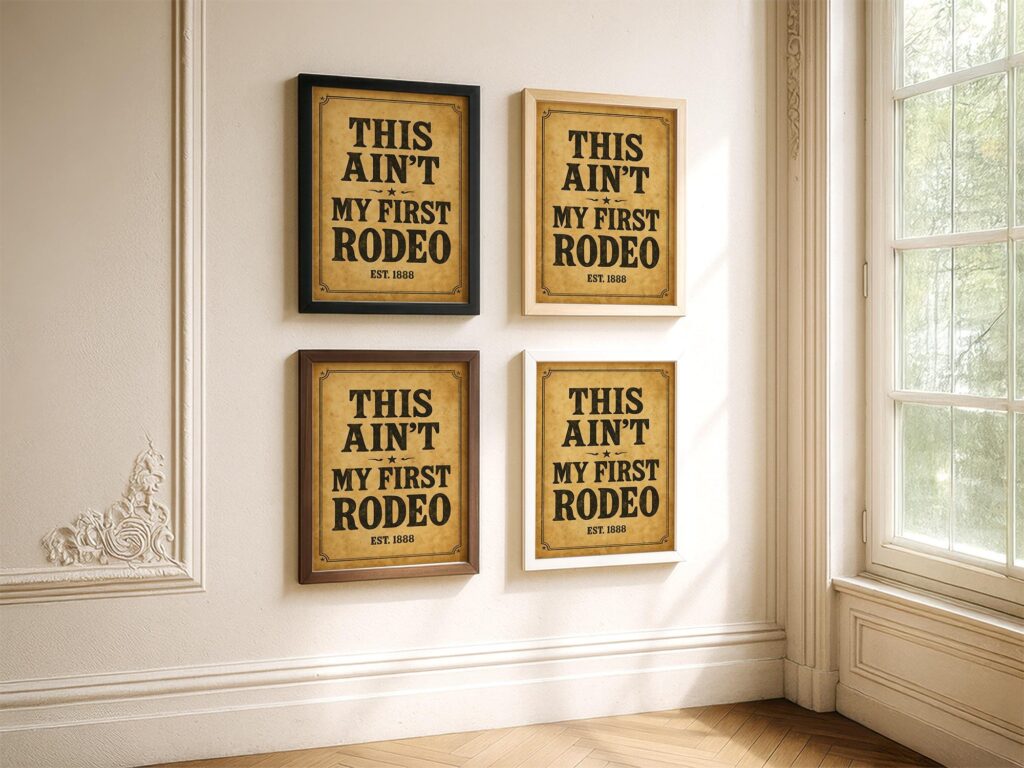 Funny Western Sign Print