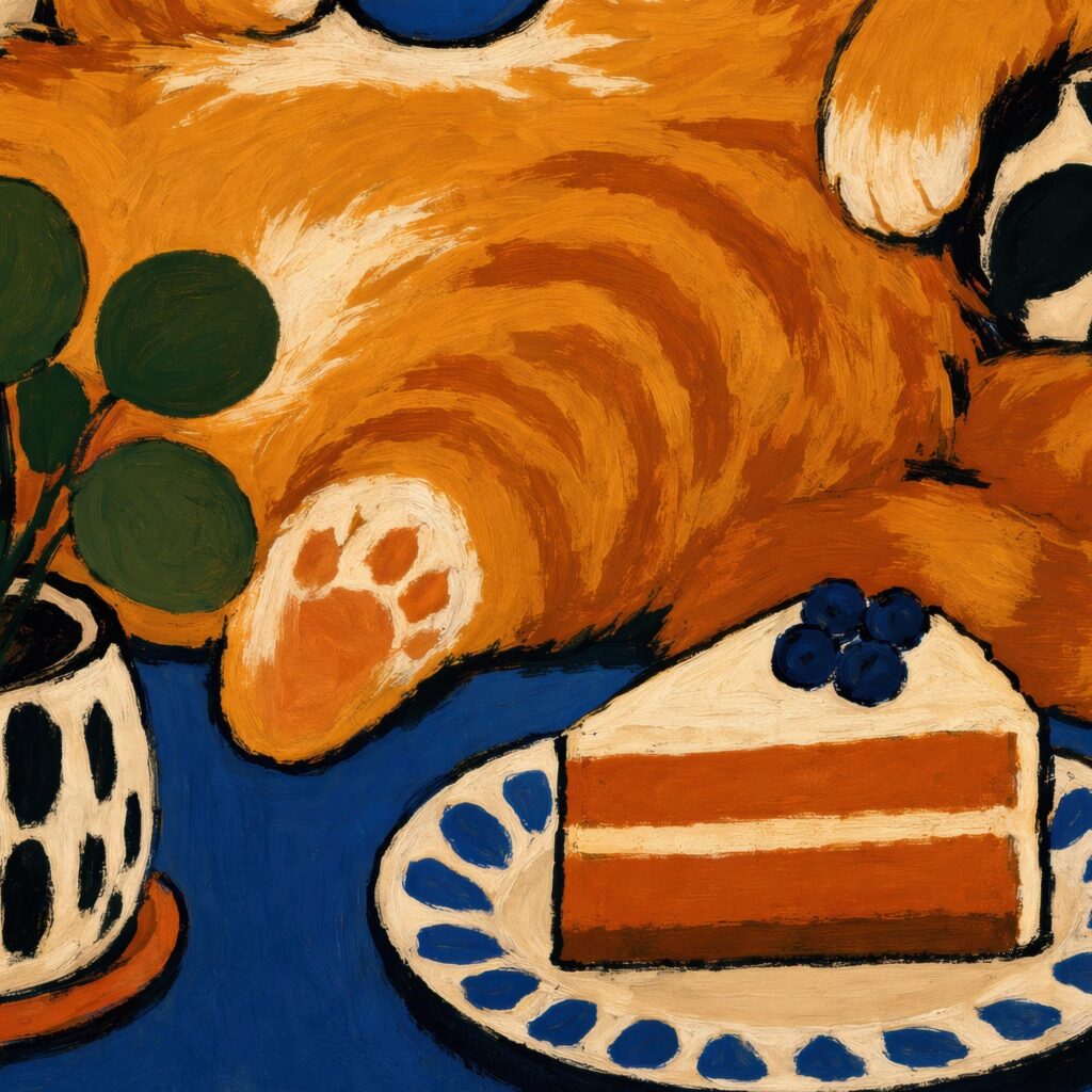 Ginger Cat Coffee Print