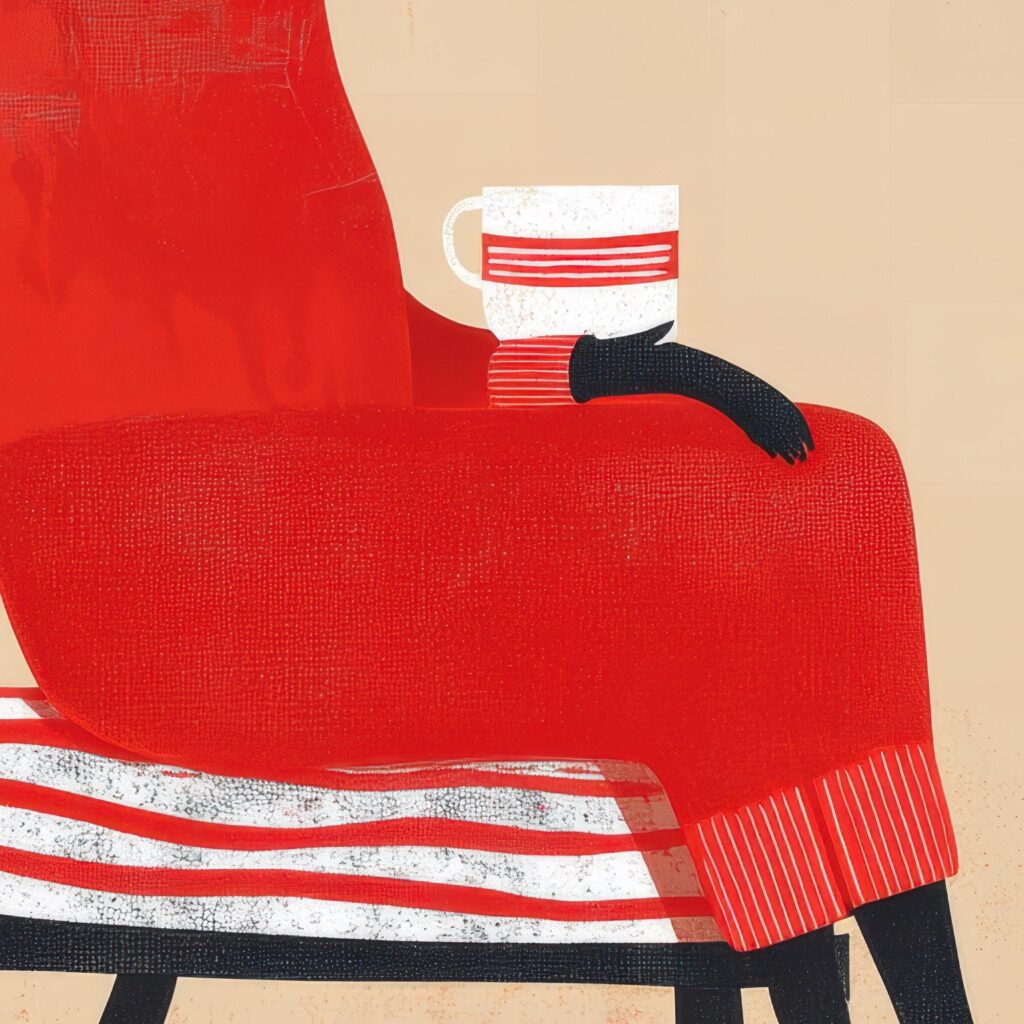 Greyhound Dog in Sweater Print