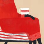 Greyhound Dog in Sweater Print