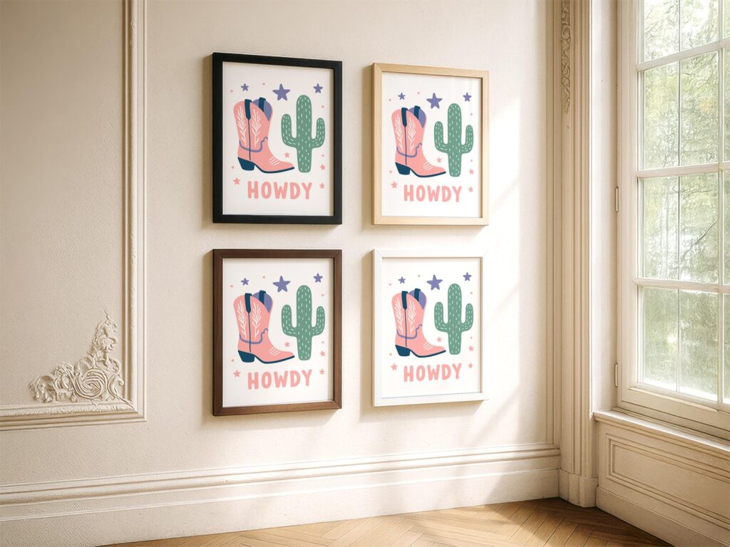 Howdy Cowgirl Boot Print