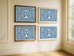 Howdy Blue Heart Print