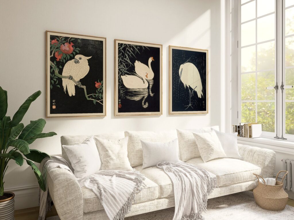 Japanese Bird Print Set