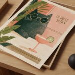 La Dolce Vita Cat Print
